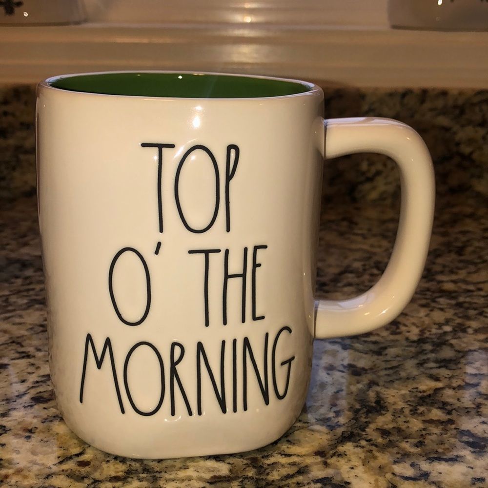 RAE DUNN TOP O’ THE MORNING COFFEE MUG